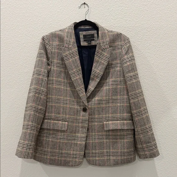 J. Crew Sommerset blazer in glen plaid English wool size 14 - Picture 2 of 8